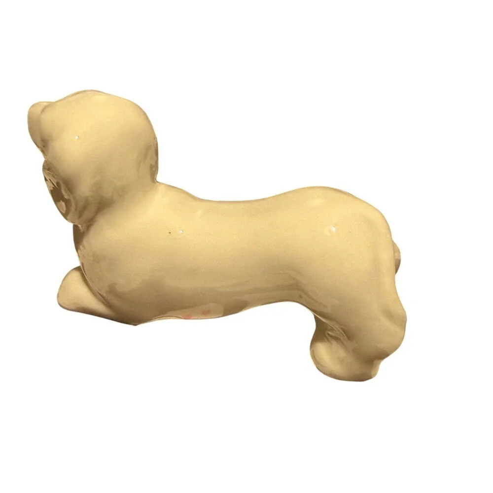Dachshund‎ Ceramic Figurine Home Decor White Glossy New